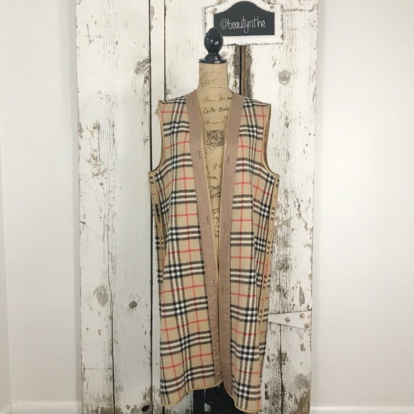 Burberry Jackets & Blazers - Vintage Burberry classic plaid check vest/liner